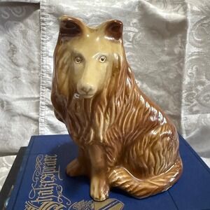Vintage Collie‎ Dog Figurine Collectible Ceramic Dog Statue Shelf Decor Gift 6"
